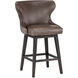 Ariana 38.75 inch Havana Dark Brown Swivel Counter Stool, Swivel
